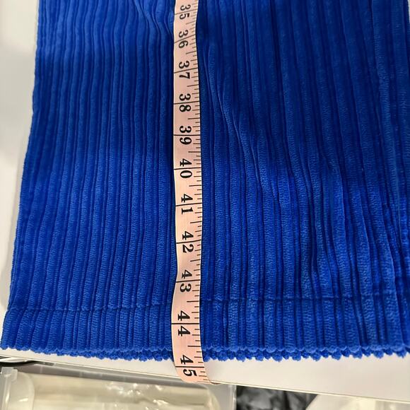 Nahmias Men's Blue Corduroy Relaxed Trousers Size 36 Drawstring Straight Leg - Picture 13 of 14